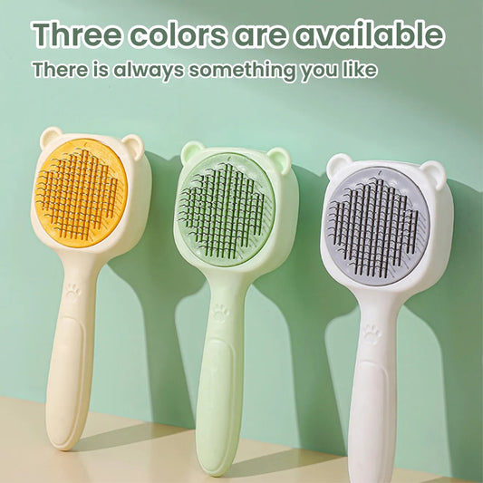 Dual-Length Self-Cleaning Pet Hair Remover Comb for Dogs & Cats – Tangle-Free Grooming Tool